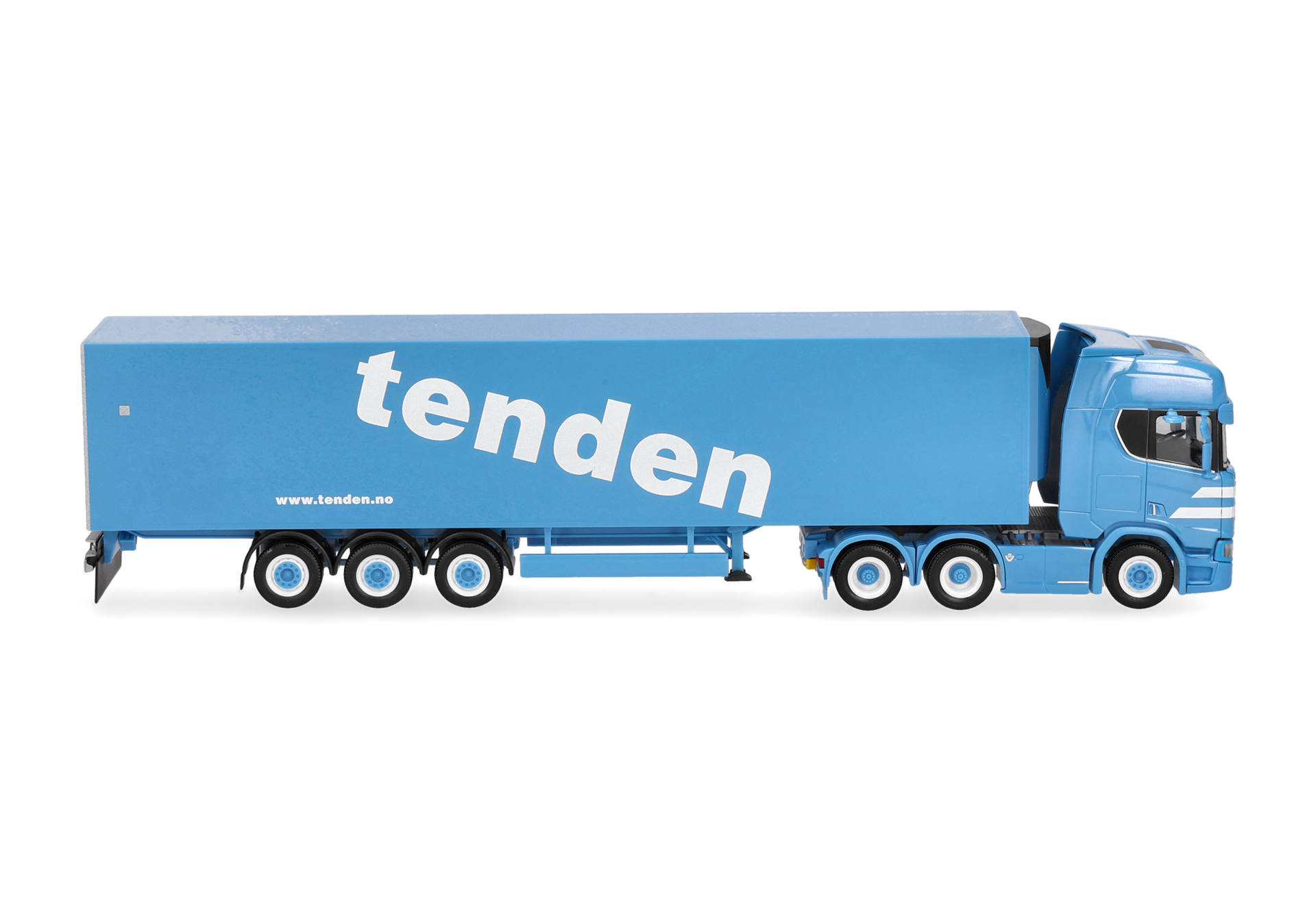 blue trailer, truck trailer, semi trailer, large vehicle, tenden logo