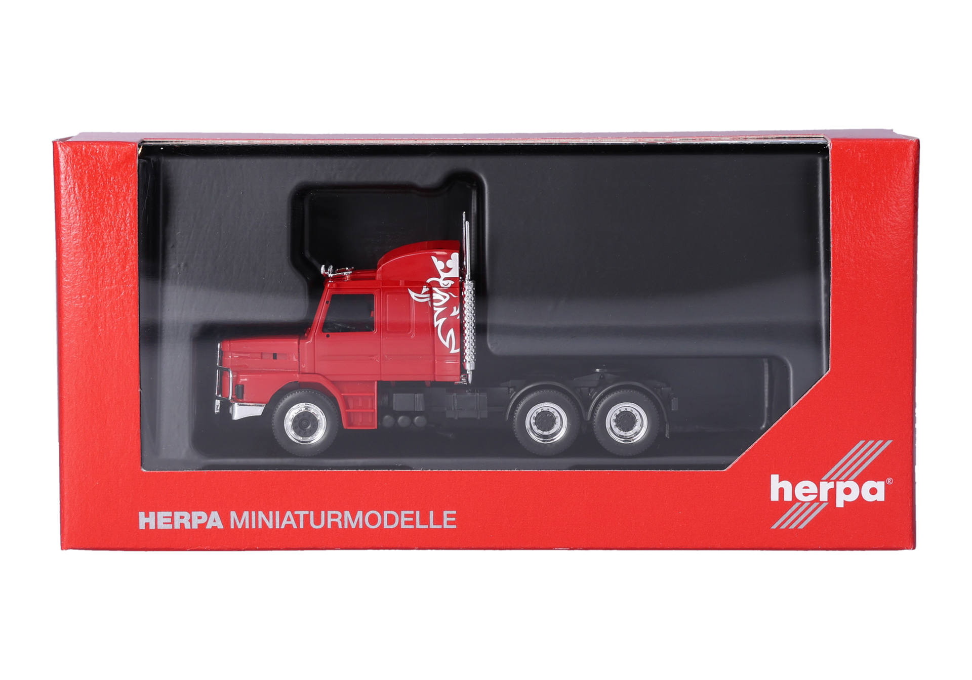 Scania Hauber 142 rigid tractor 3axles, red