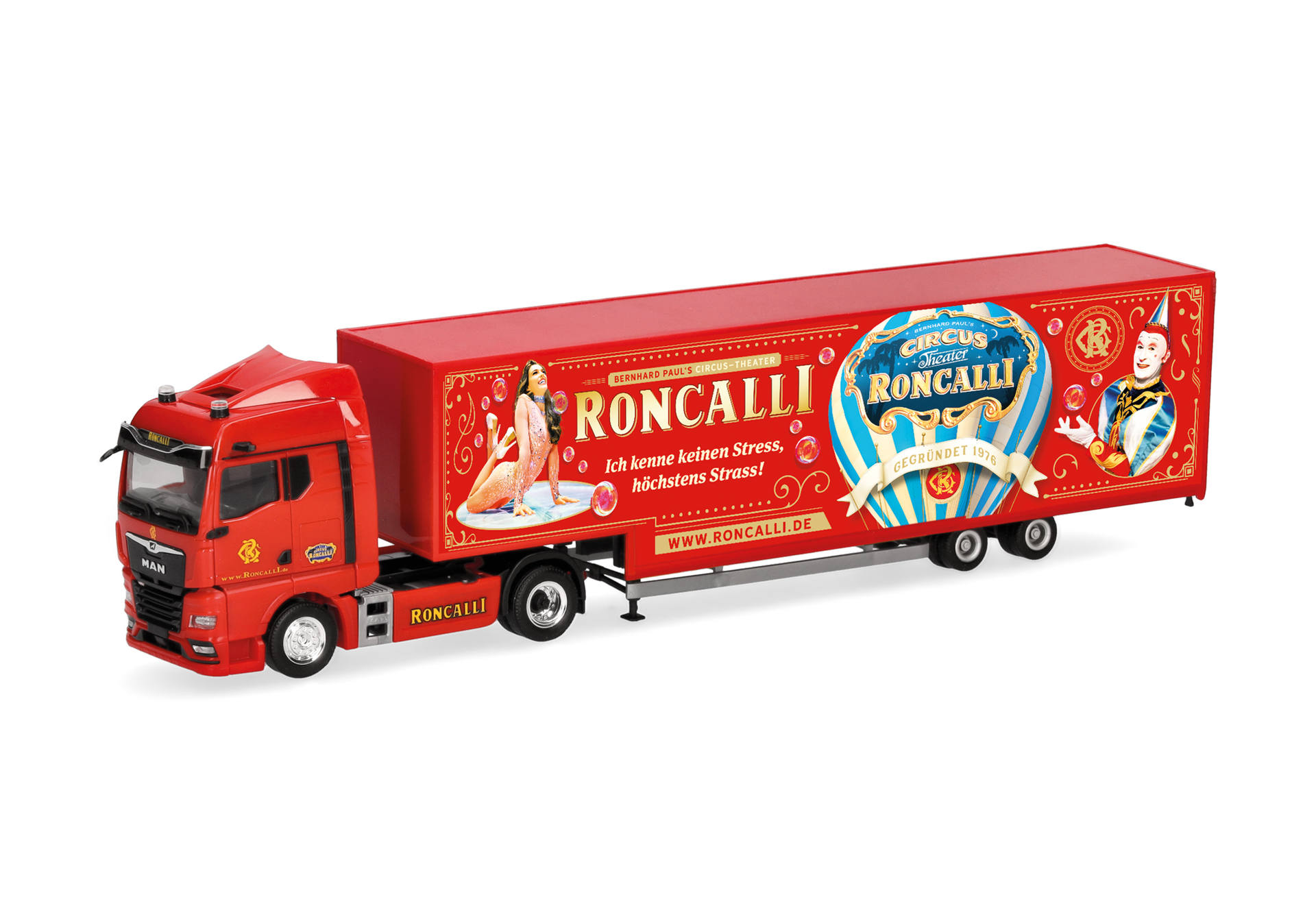 MAN TGX GM jumbo box semitrailer "Roncalli"  (North Rhine-Westphalia/Cologne)