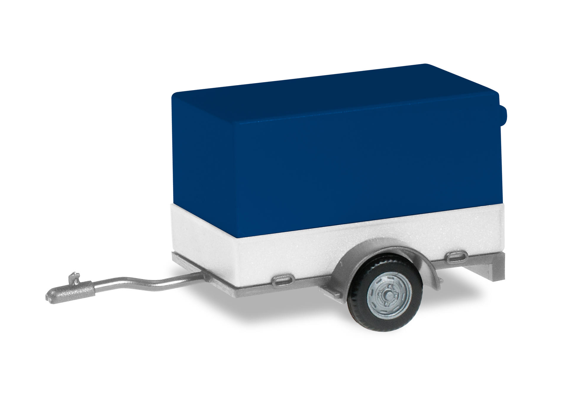 Car canvas trailer 1-axle, blue/white
