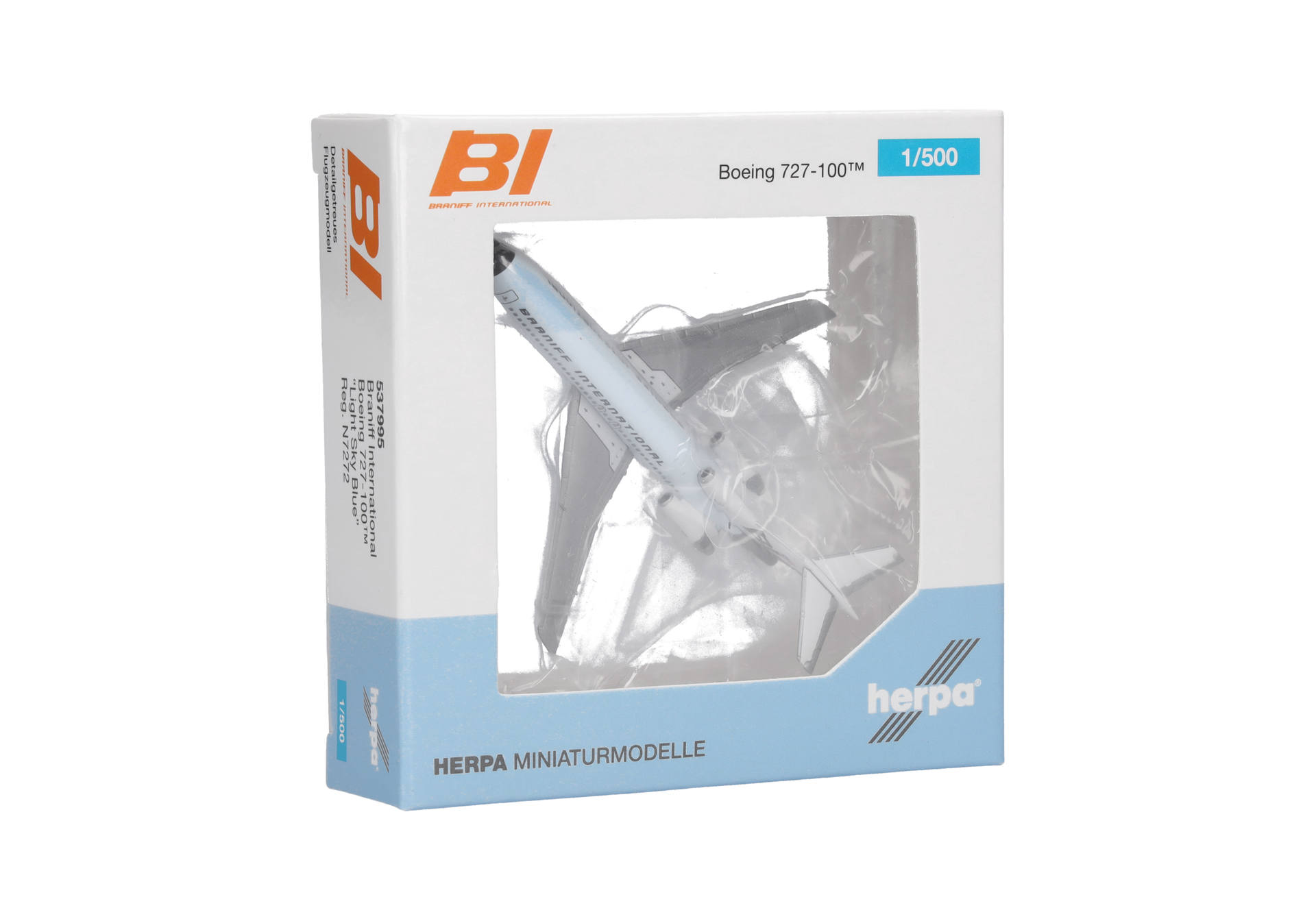 Braniff International Boeing 727-100 - Solid Light Sky Blue