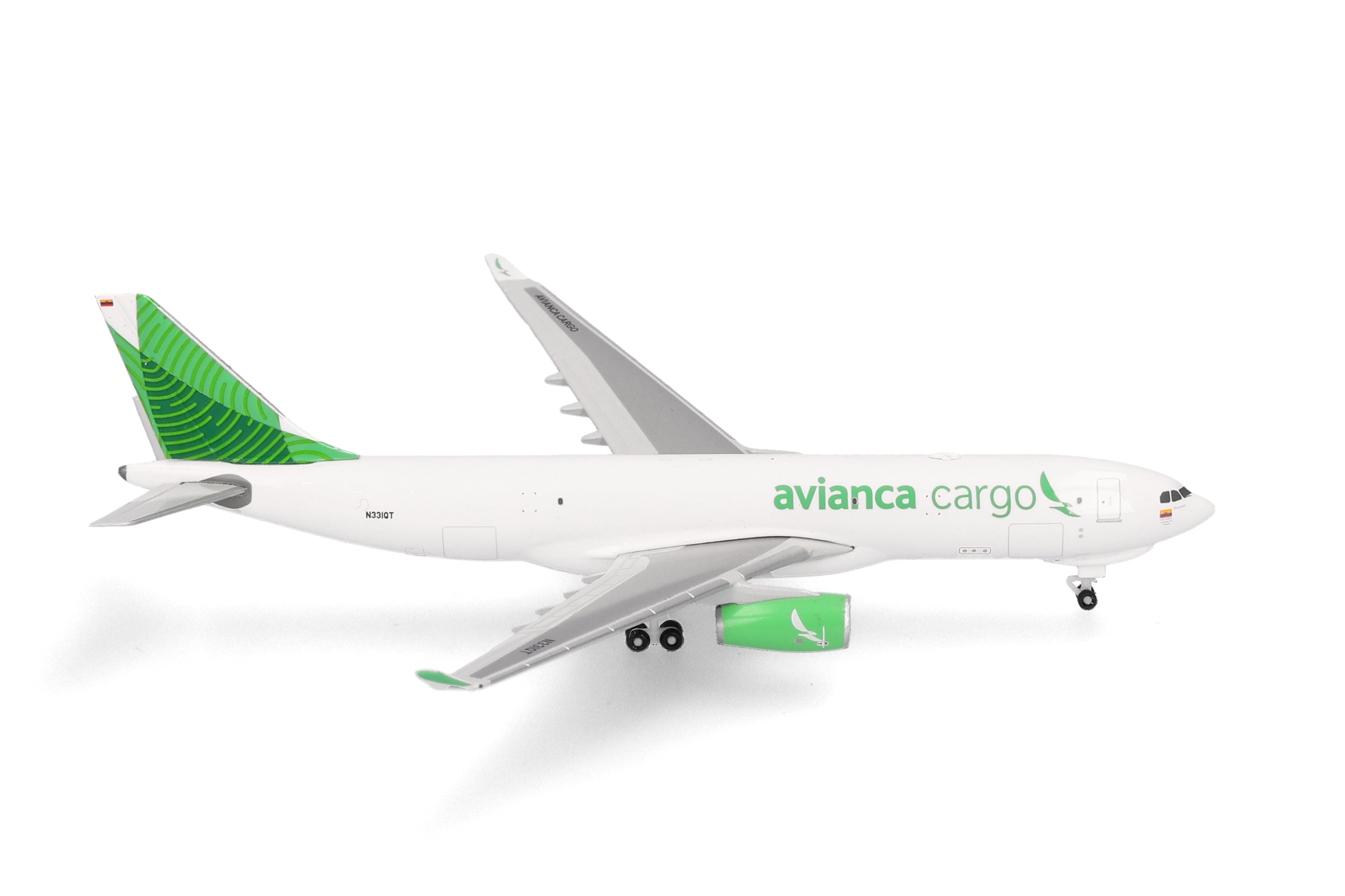 airplane, cargo plane, avianca, green tail, jet