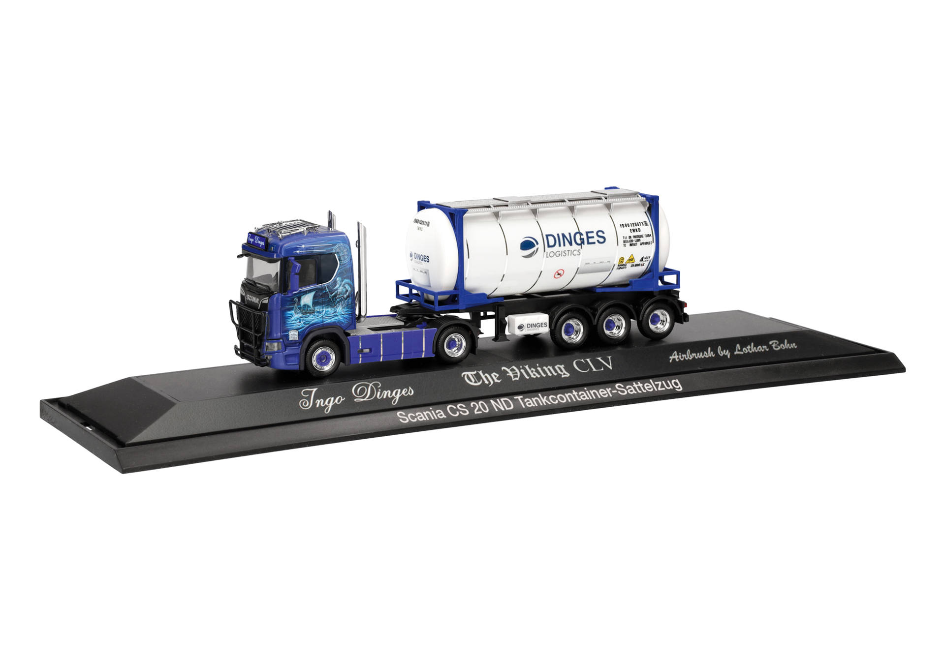 truck, tank trailer, model, diecast, blue