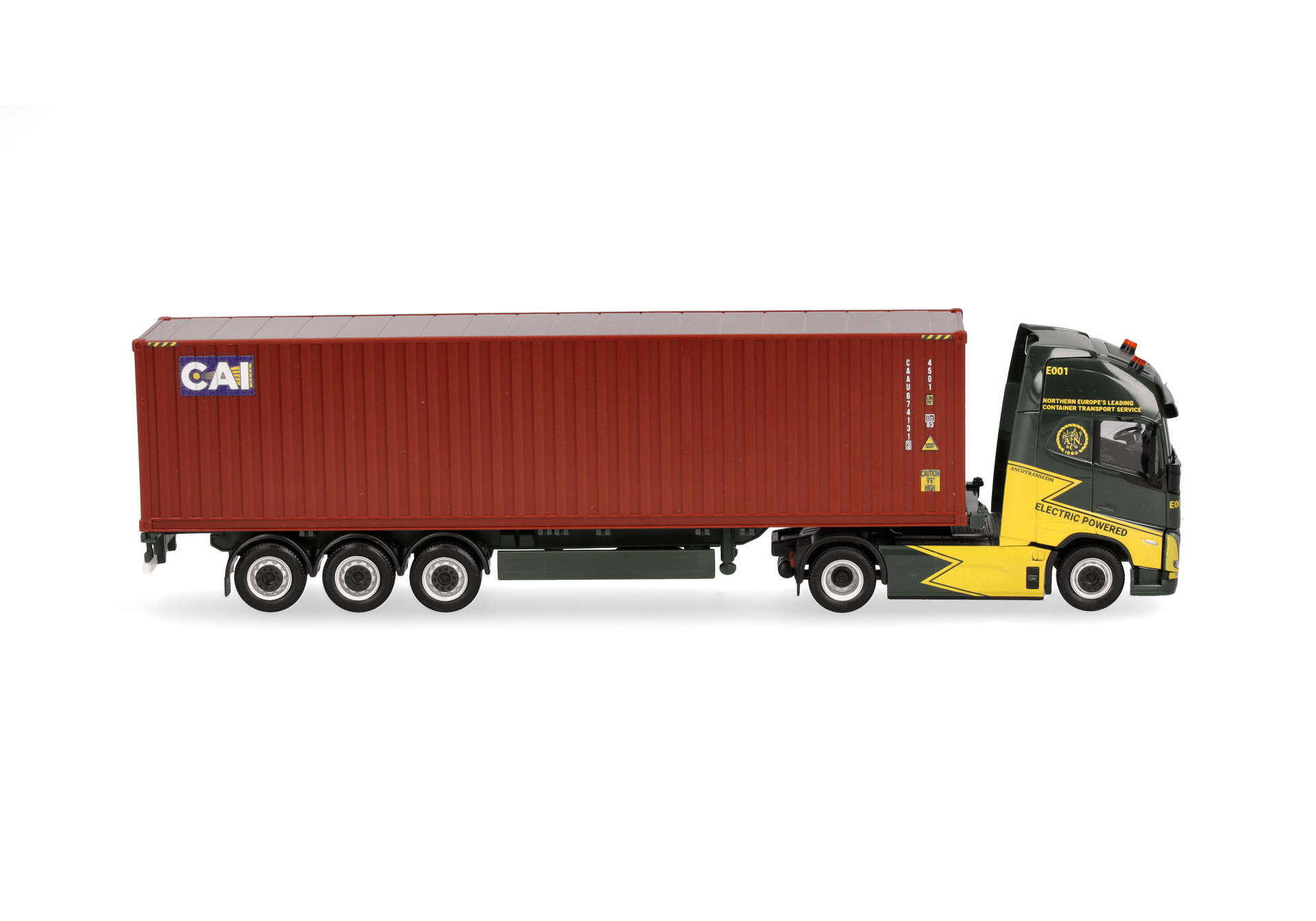 Volvo FH GL XL Electric 40ft container semitrailer "Ancotrans/CAI"