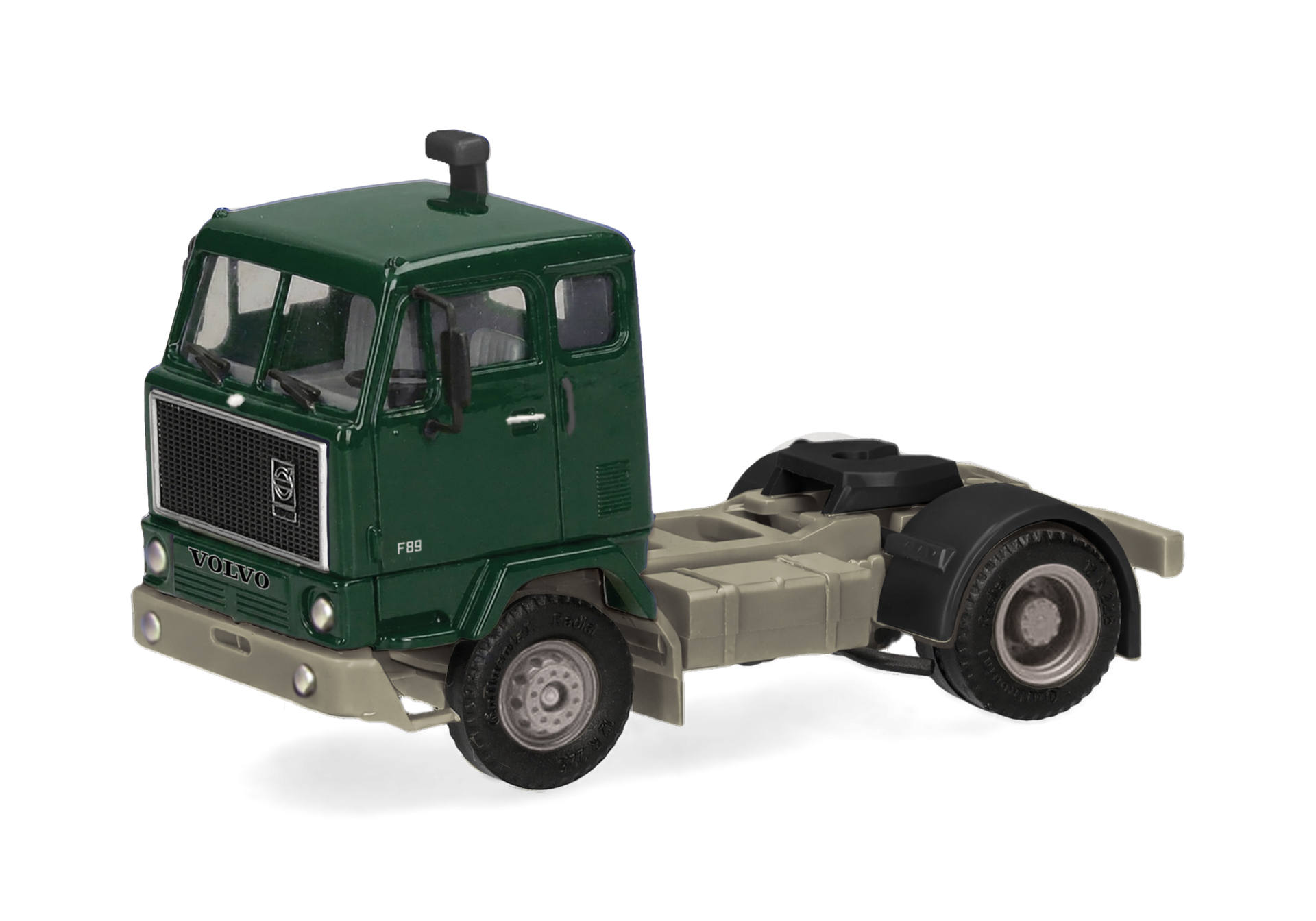 truck, model, cab, green, semi-truck