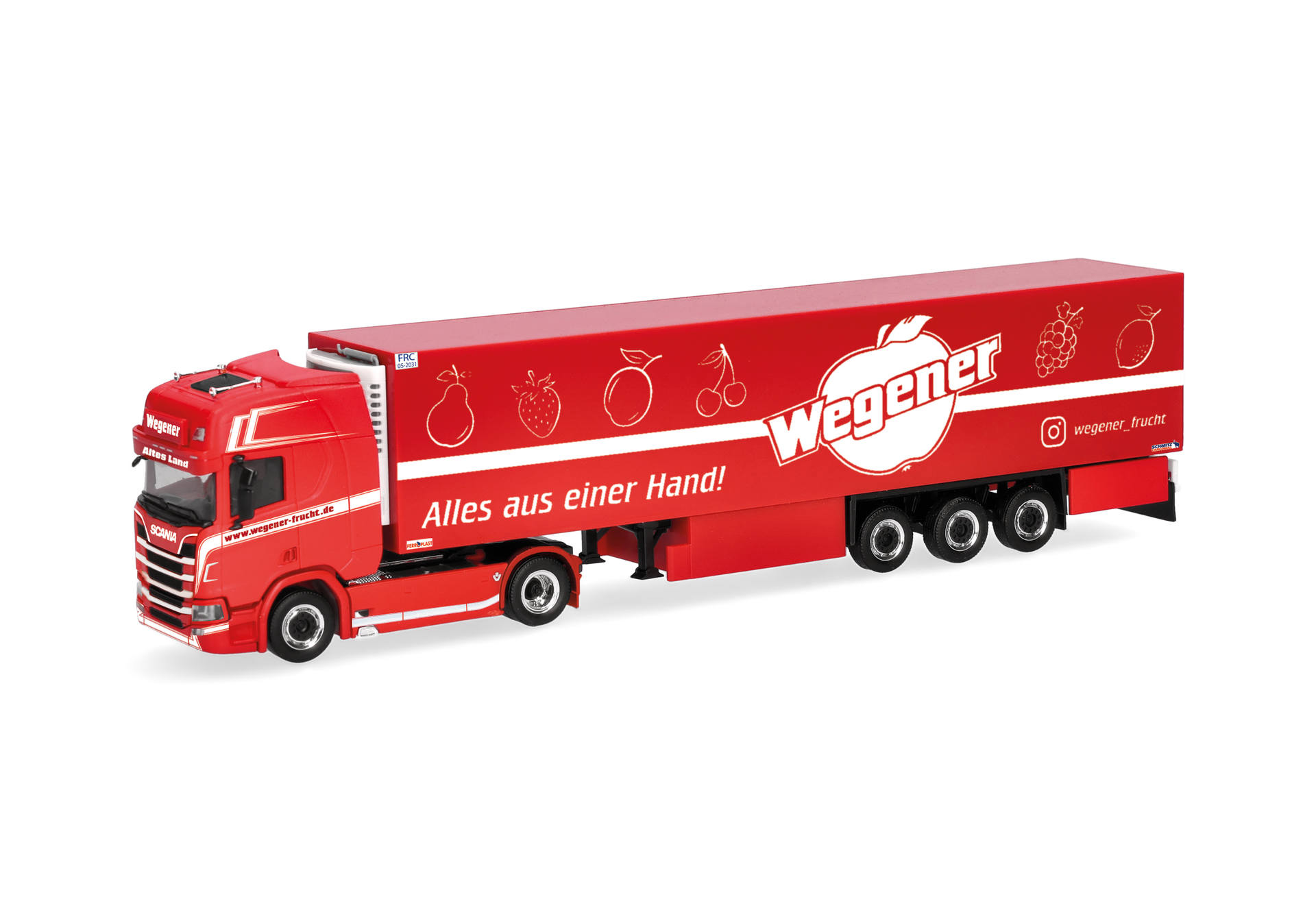 truck, trailer, red, semi-trailer, model
