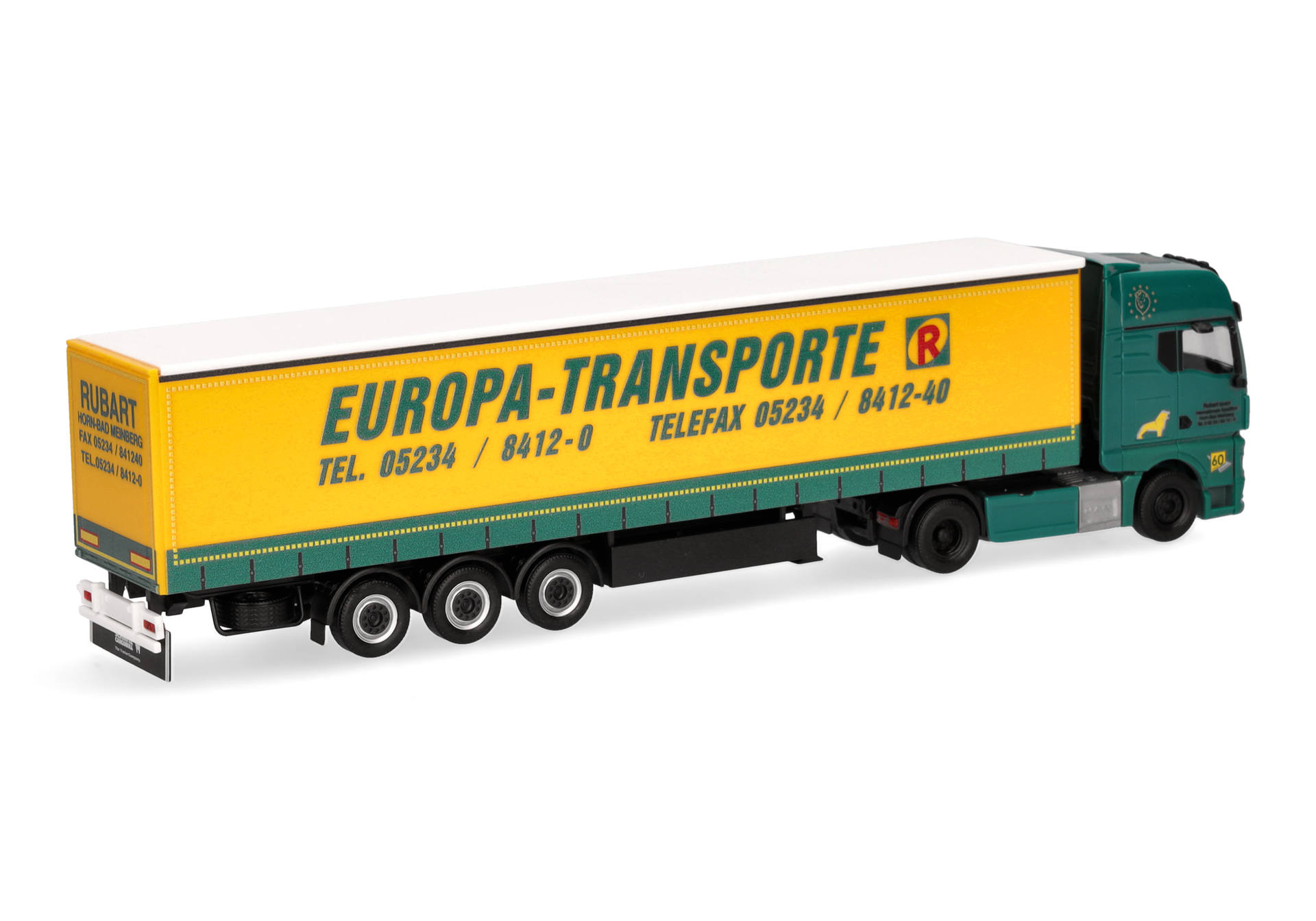 MAN TGX GX curtain canvas semitrailer truck "Rubart Europa-Transporte"