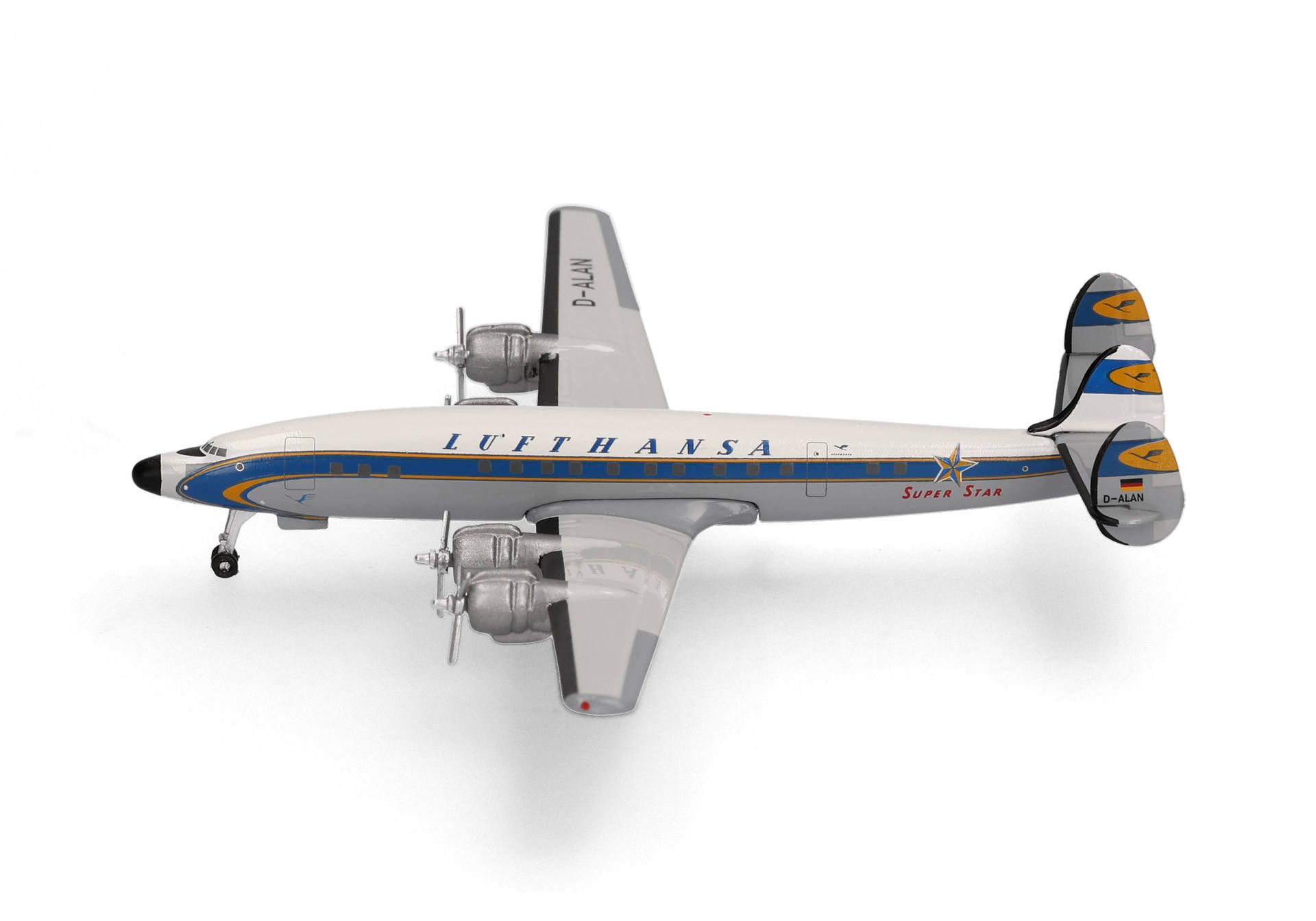 airplane, propeller, model, Lufthansa, twin-engine