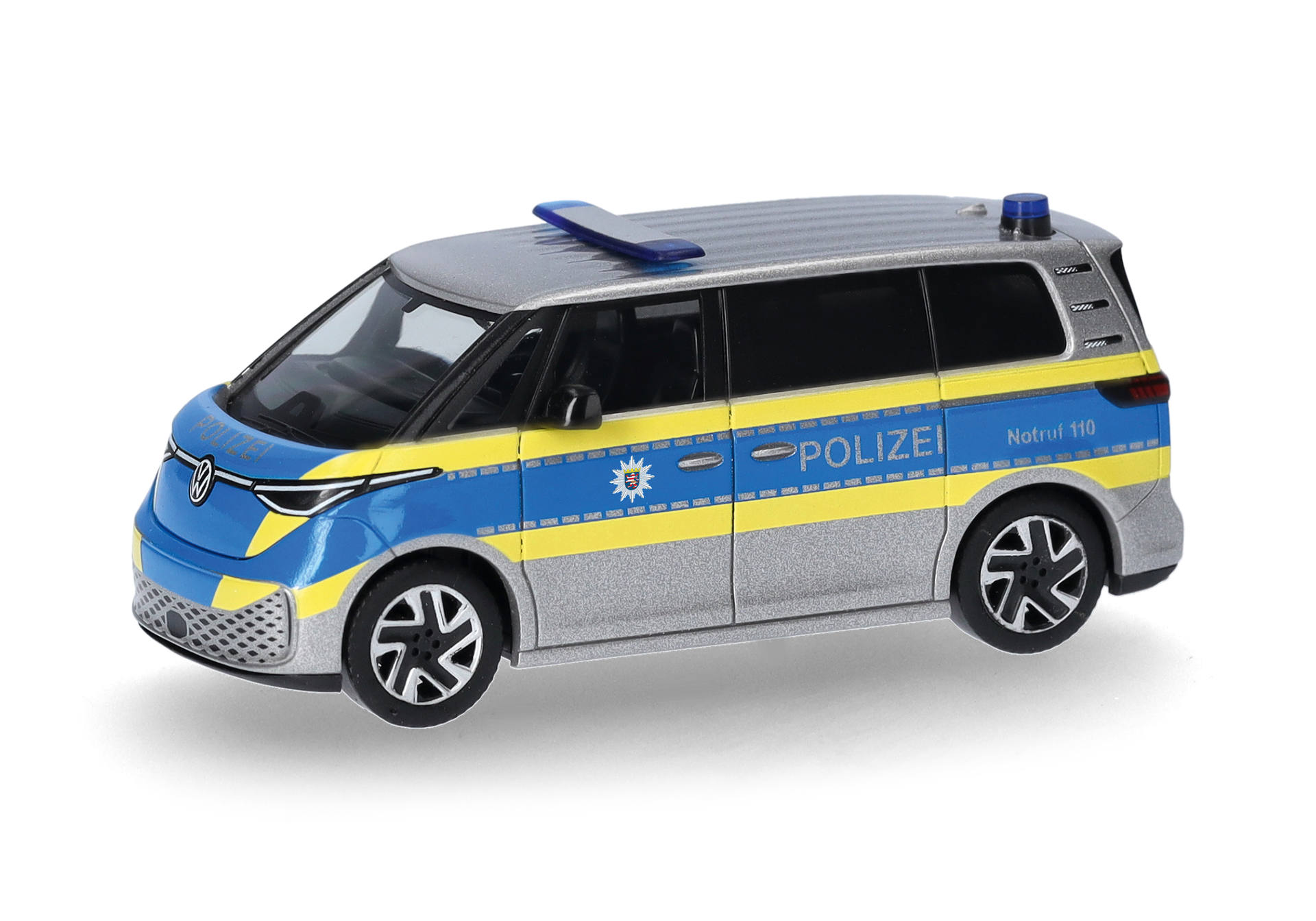 Polizei-Van, Minivan, Blau Gelb, Notfall, Modellauto