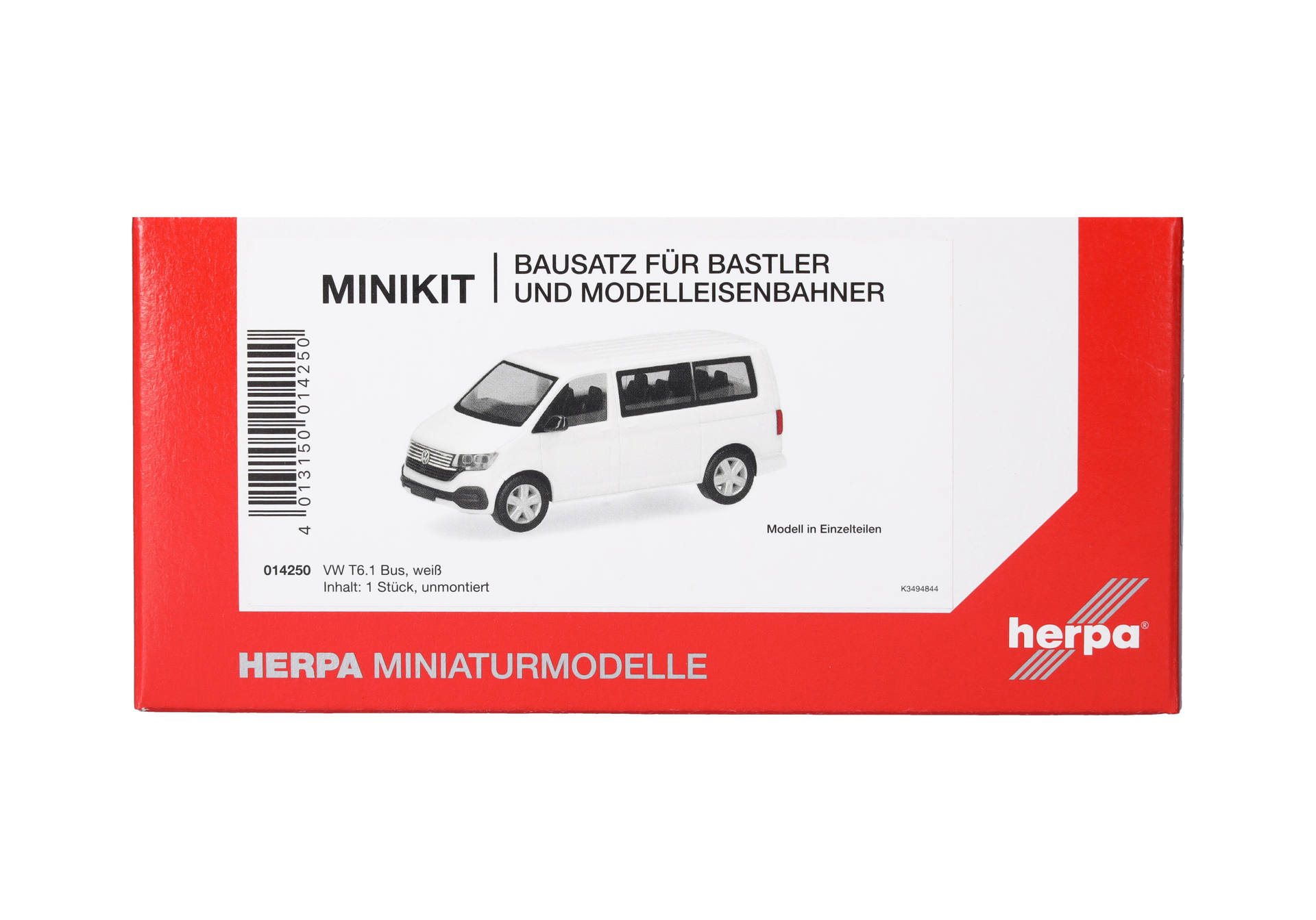 Herpa Modellauto Volkswagen (VW) T6.1 Bus Taxi, Miniatur im Maßstab 1:87, Sammlerstück, Made in Germany, Modell aus Kunststoff
